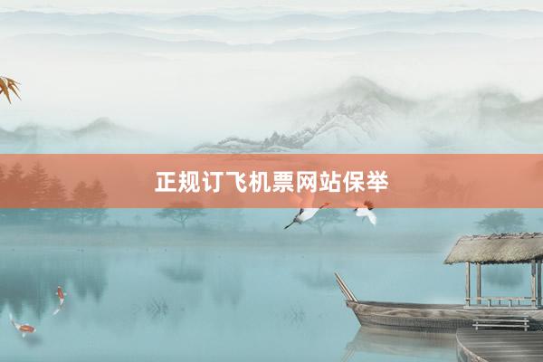 正规订飞机票网站保举
