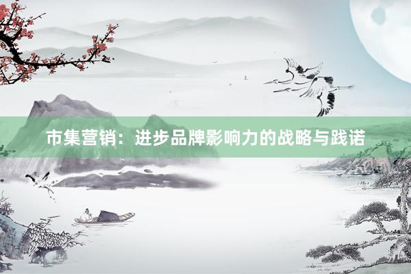 市集营销:进步品牌影响力的战略与践诺